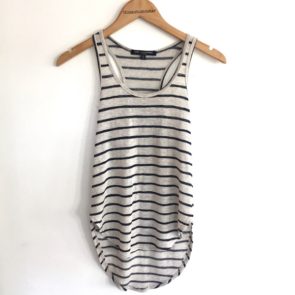 one clothing Tops - One Clothing Stripe High Low Racerback Tank Top